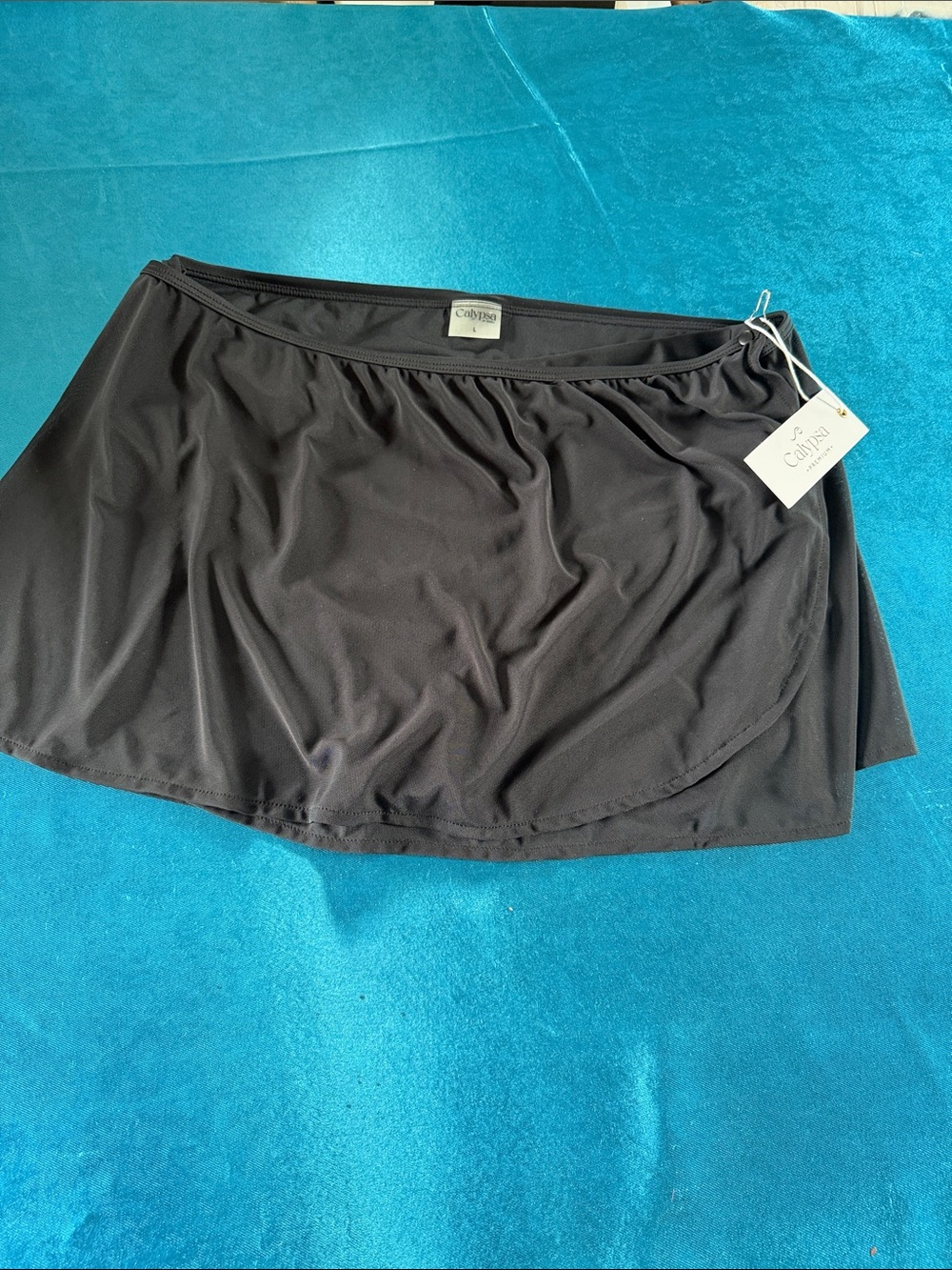 Calypsa  Black Swim Skirt Cover-Up – Lightweight Beach Layer